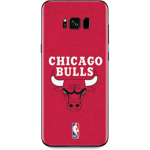 NBA Chicago Bulls Red Distressed Galaxy S8 Plus Skin